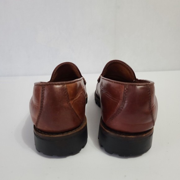 Cole Haan Brown Leather Moc Toe Slip On Loafer Shoes Women's Size 7 B - Picture 6 of 16